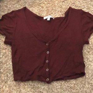 Cropped button up shirt